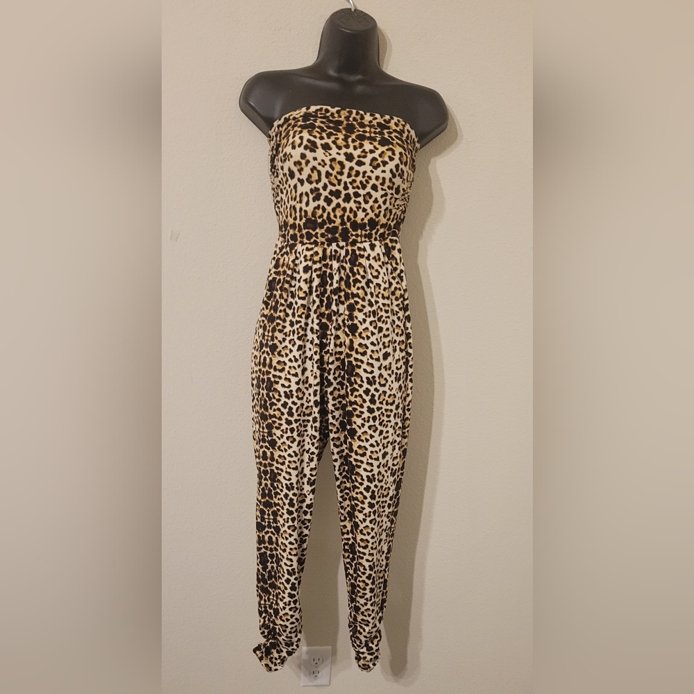 Absolutely Brown and Black Leopard Print Jumpsuit